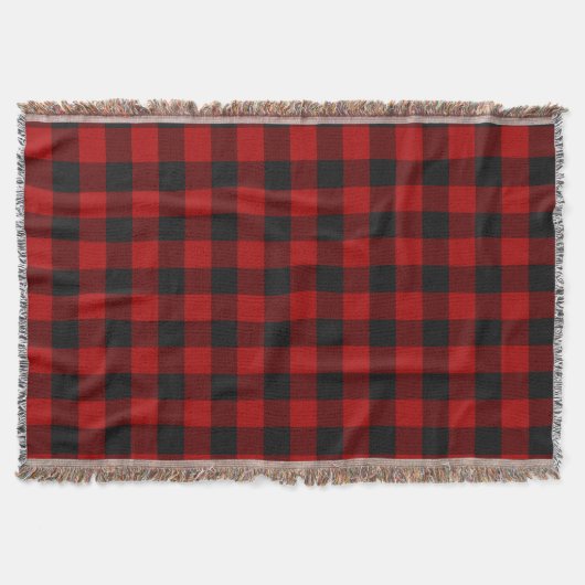 MacGregor | Rob Roy | Buffalo Pset Red Tartan Deken (Voorkant)