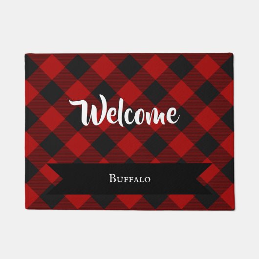 MacGregor | Rob Roy | Buffalo Pset Red Tartan Deurmat (Voorkant)