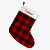 MacGregor | Rob Roy | Buffalo Pset Red Tartan Grote Kerstsok (Voorkant (Hangend))