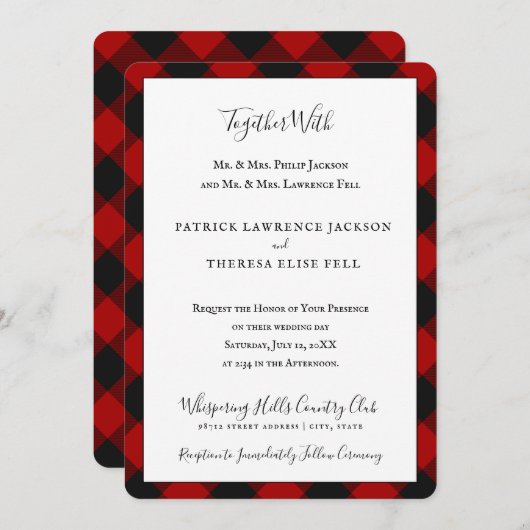 MacGregor | Rob Roy | Buffalo Pset Red Tartan Kaart (Voorkant / Achterkant)