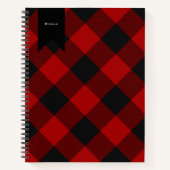 MacGregor | Rob Roy | Buffalo Pset Red Tartan Notitieboek (Voorkant)