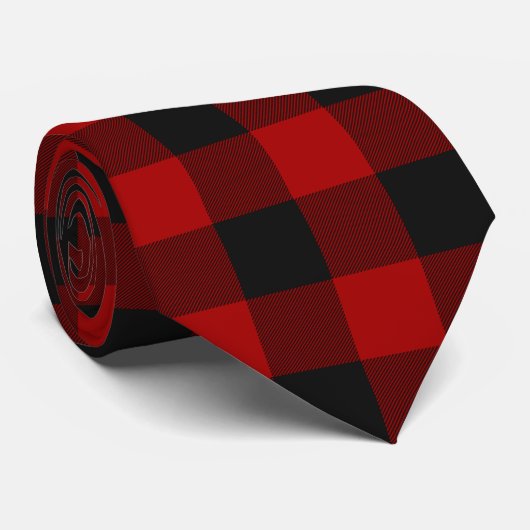 MacGregor | Rob Roy | Buffalo Pset Red Tartan Stropdas (Opgerold)