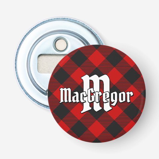 MacGregor Rob Roy Tartan Button Flesopener (Voorkant)