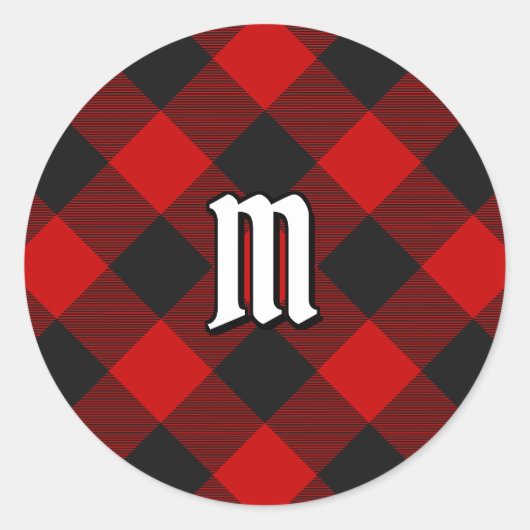 MacGregor Rob Roy Tartan Classic Round Sticker (Voorkant)