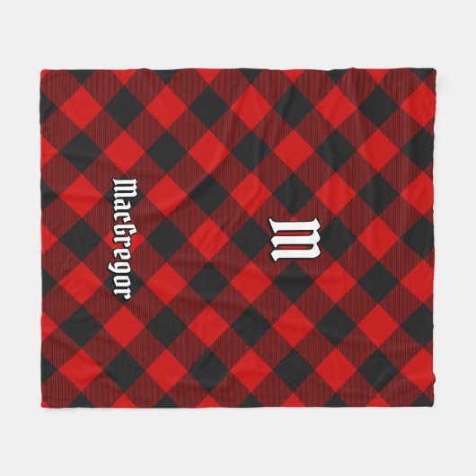 MacGregor Rob Roy Tartan Fleece Blanket Deken (Voorkant (Horizontaal))