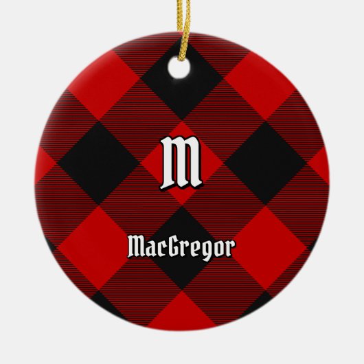 MacGregor Rob Roy Tartan Keramisch Ornament (Voorkant)