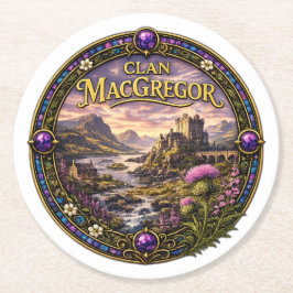 MacGregor Schotse Clan Ronde Kartonnen Onderzetter