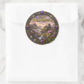 MacGregor Schotse Clan Ronde Sticker (Tas)