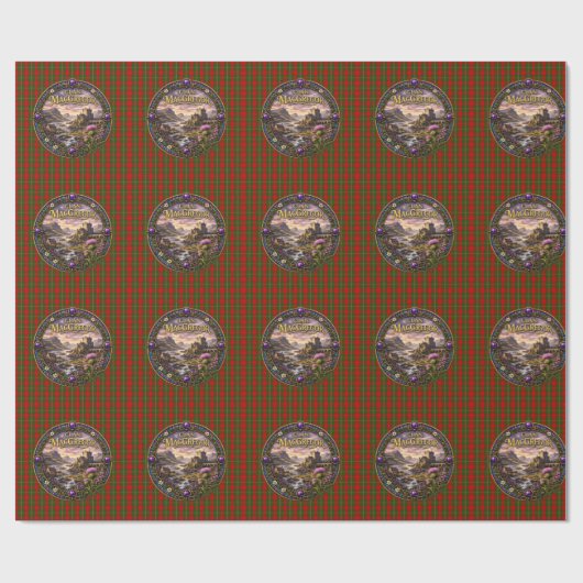 MacGregor Schotse Clan Tartan Cadeaupapier (Vlak)