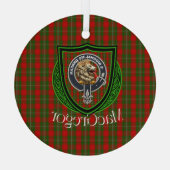 MacGregor Schotse Clan Tartan & Crest Glas Ornament (Achterkant)
