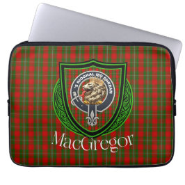 MacGregor Schotse Clan Tartan en Wapen Laptop Sleeve