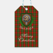 MacGregor Schotse Clan Tartan & Wapen Cadeaulabel (Voorkant)