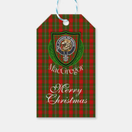 MacGregor Schotse Clan Tartan & Wapen Cadeaulabel
