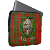 MacGregor Scottish Clan Tartan and Crest Laptop Sleeve (Voorkant Rechts)