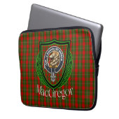 MacGregor Scottish Clan Tartan and Crest Laptop Sleeve (Voorkant Links)
