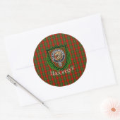 MacGregor Scottish Clan Tartan & Crest Ronde Sticker (Envelop)