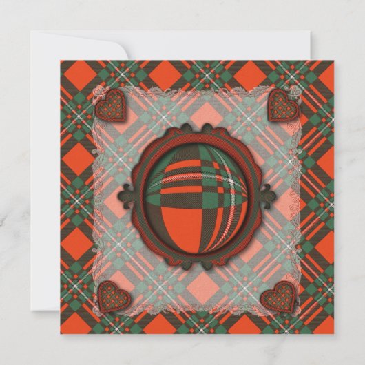 Macgregor Scottish clan tartan - Pset Kaart (Achterkant)