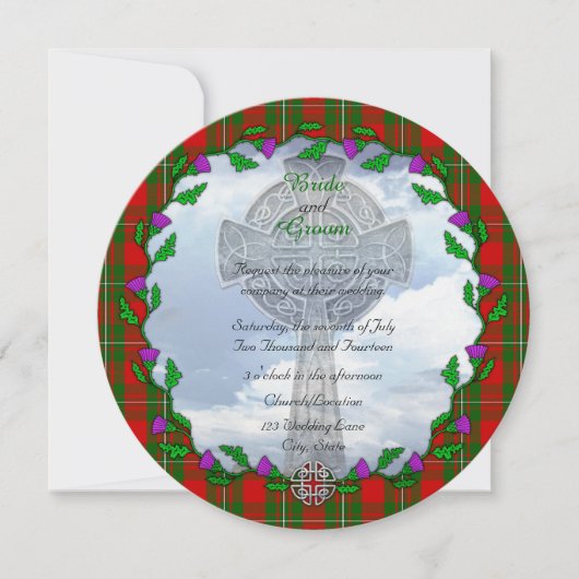 MacGregor Scottish Wedding Invitation Kaart (Voorkant)