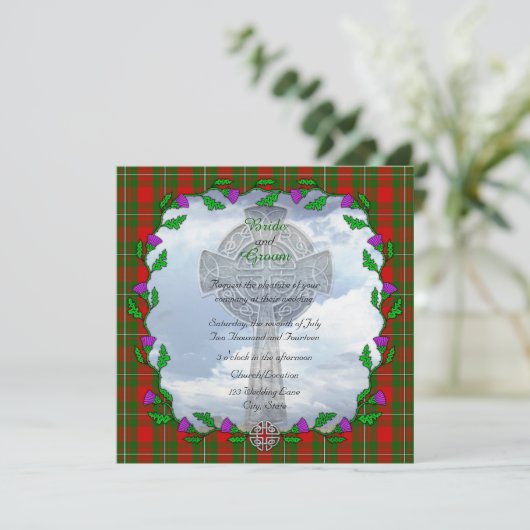 MacGregor Scottish Wedding Invitation Kaart (Staand voorkant)