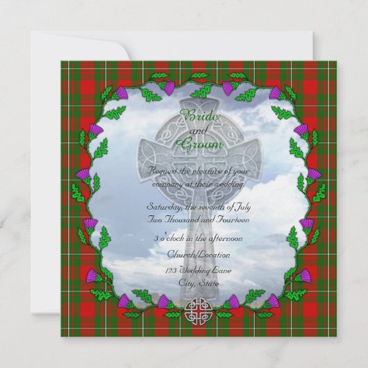 MacGregor Scottish Wedding Invitation Kaart (Voorkant)