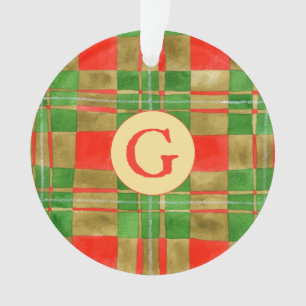 MACGREGOR TARTAN Acryl Cirkel Ornament + Initiaal