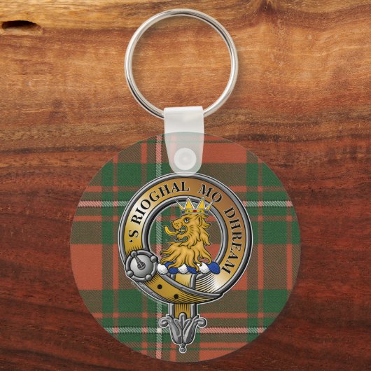 MacGregor Tartan & Badge Sleutelhanger (Voorkant)