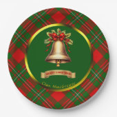 MacGregor Tartan Gepersonaliseerde Kerstmis Papieren Bordje (Voorkant)