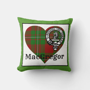 MacGregor Tartan Heart & Crest Sierkussen