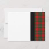 MacGregor Tartan Huwelijkskaart Antwoordkaart RSVP Kaartje (Achterkant)