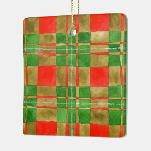 MACGREGOR TARTAN Keramisch Vierkant Ornament (Links)