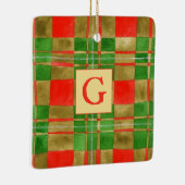 MACGREGOR TARTAN Keramisch Vierkant Ornament + Ini (Rechts)