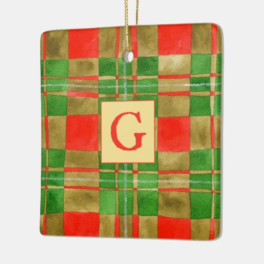 MACGREGOR TARTAN Keramisch Vierkant Ornament + Ini (Links)