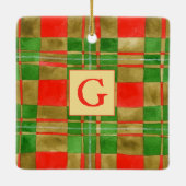 MACGREGOR TARTAN Keramisch Vierkant Ornament + Ini (Achterkant)