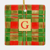 MACGREGOR TARTAN Keramisch Vierkant Ornament + Ini (Voorkant)