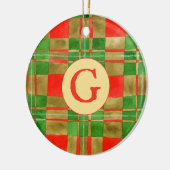 MACGREGOR TARTAN keramische cirkel Ornament + Init (Links)