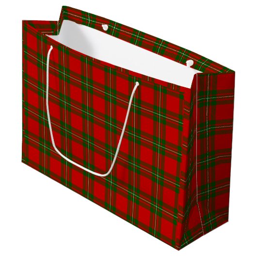 MacGregor tartan rood groen geruit Large Cadeautasje (Voorkant Gekanteld)
