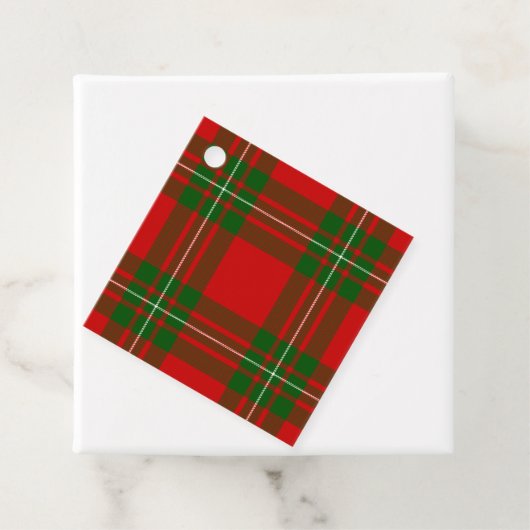 MacGregor tartan roodgroene pleister Bedankjes Labels (In situ)