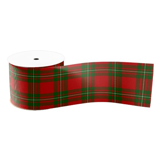 MacGregor tartan roodgroene pleister Grosgrain Lint (Spoel)
