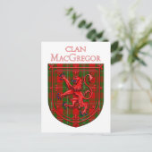 MacGregor Tartan Scottish Play Lion Rampant Briefkaart (Staand voorkant)