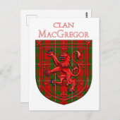 MacGregor Tartan Scottish Play Lion Rampant Briefkaart (Voorkant / Achterkant)