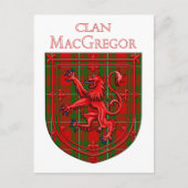 MacGregor Tartan Scottish Play Lion Rampant Briefkaart (Voorkant)