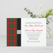 MacGregor Tartan Wedding Invitation Kaart (Staand voorkant)