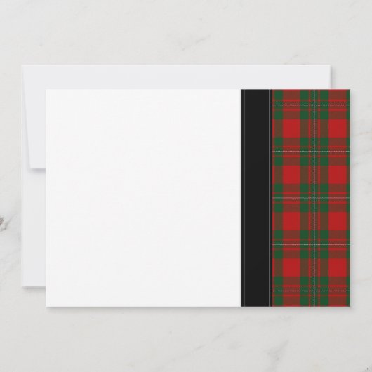 MacGregor Tartan Wedding Invitation Kaart (Achterkant)