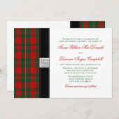MacGregor Tartan Wedding Invitation Kaart (Voorkant / Achterkant)