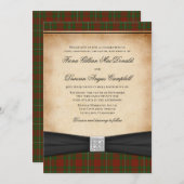 MacGregor van Cardney Tartan Wedding Invitation Kaart (Voorkant / Achterkant)