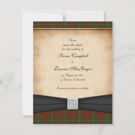MacGregor van Cardney Wedding Save the Date (Voorkant)