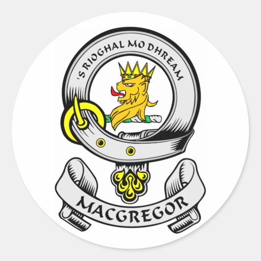 MACGREGOR Wapen Ronde Sticker (Voorkant)
