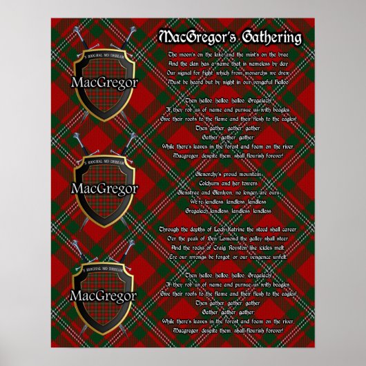 MacGregor's Gathering Clan Tartan Print (Voorkant)