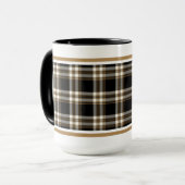 MacGuinness Tartan Black en Brown Irish Pset Mok (Voorkant links)