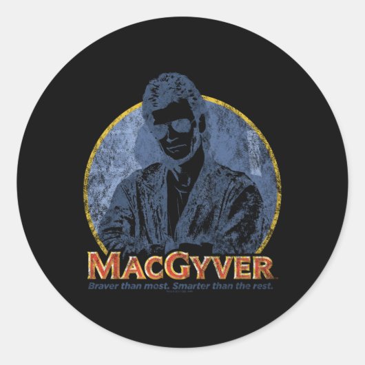 MacGyver-titel Ronde Sticker (Voorkant)